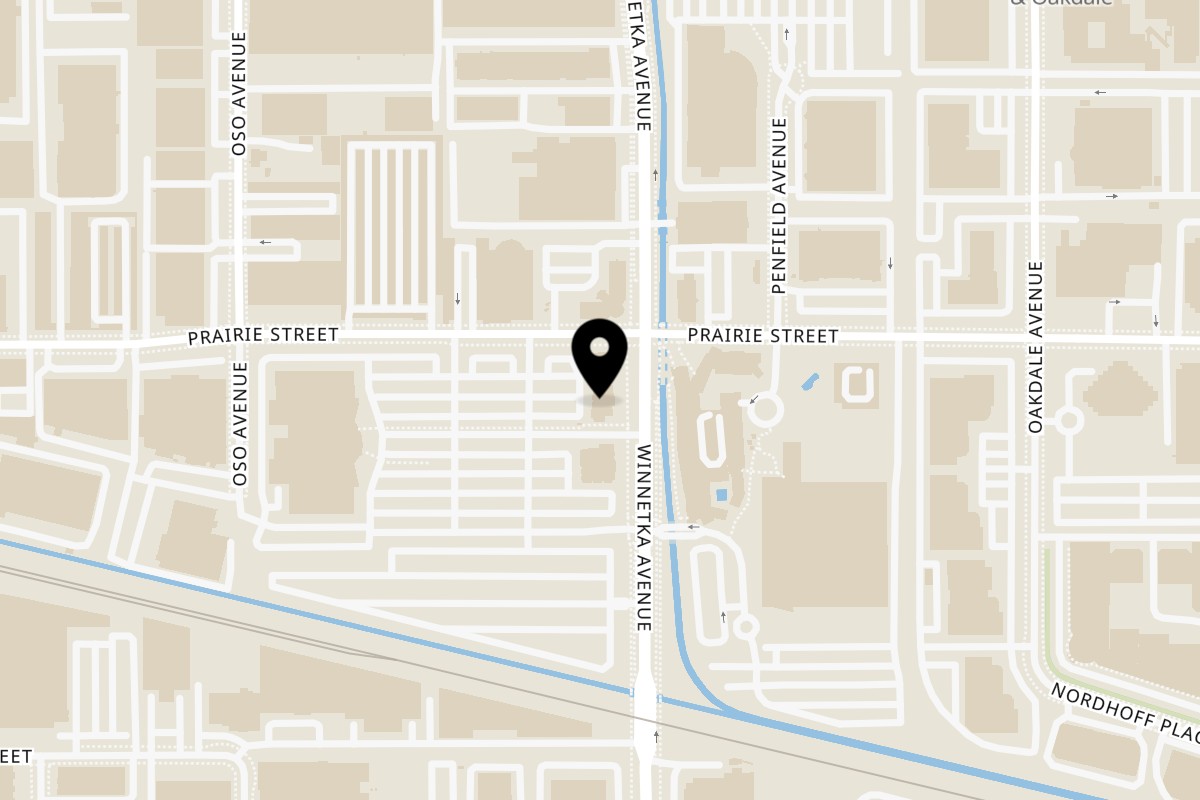 Map showing the location of SanSai Japanese Grill Chatsworth on 9243 Winnetka Avenue in Chatsworth